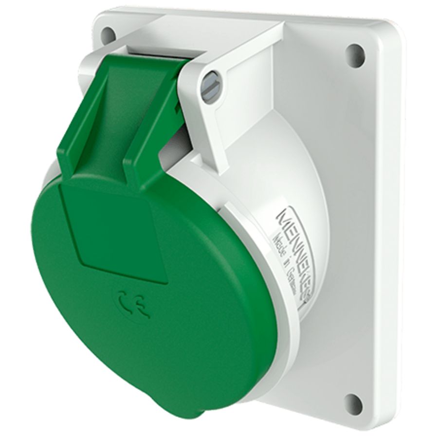 Inbouwwandcontactdoos 16A 4-polig  2H 50V 300Hz IP44 TWIN