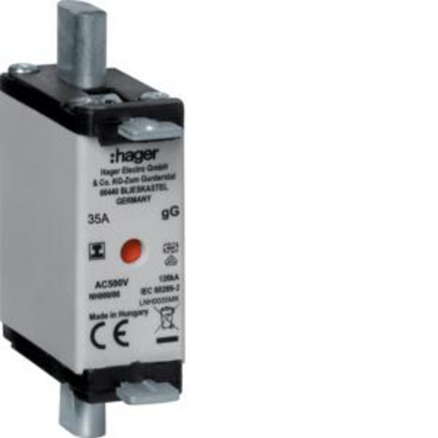 Mespatroon NH000 35A 500V gG combimelder geisoleerd VVE=3