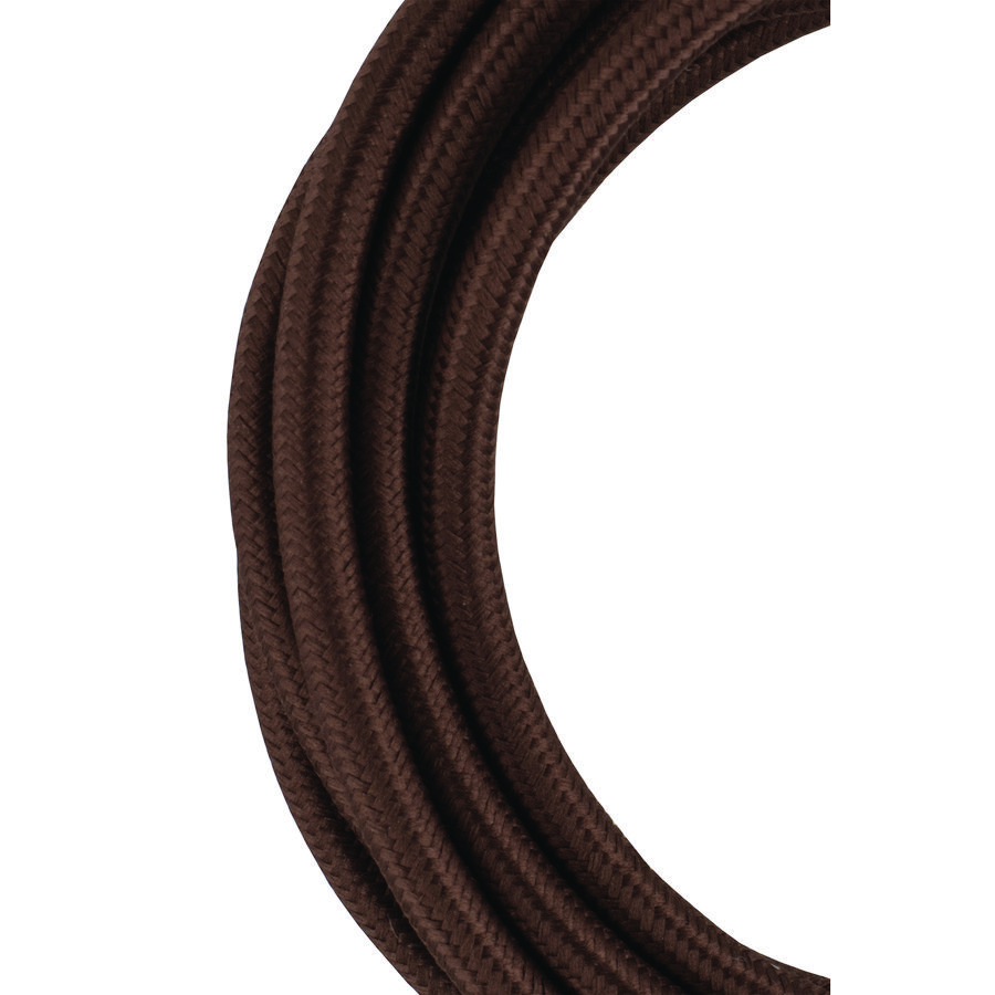 Lengte a 3m. Textielsnoer 2C 2x0,75mm² bruin