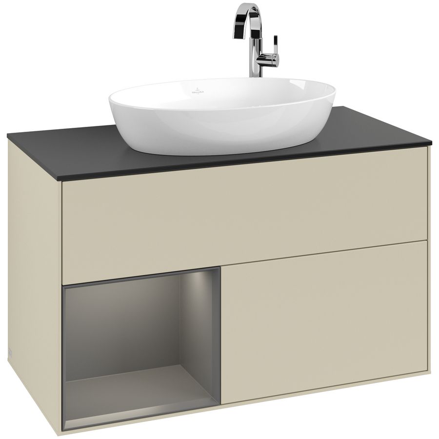 Wastafelonderkast Finion 1000x603x501mm S.Grey Matt Lacquer G892GKHJ