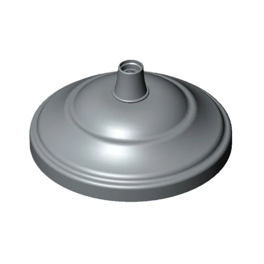Regendouche rond 200x93mm Dark Platinum geborsteld
