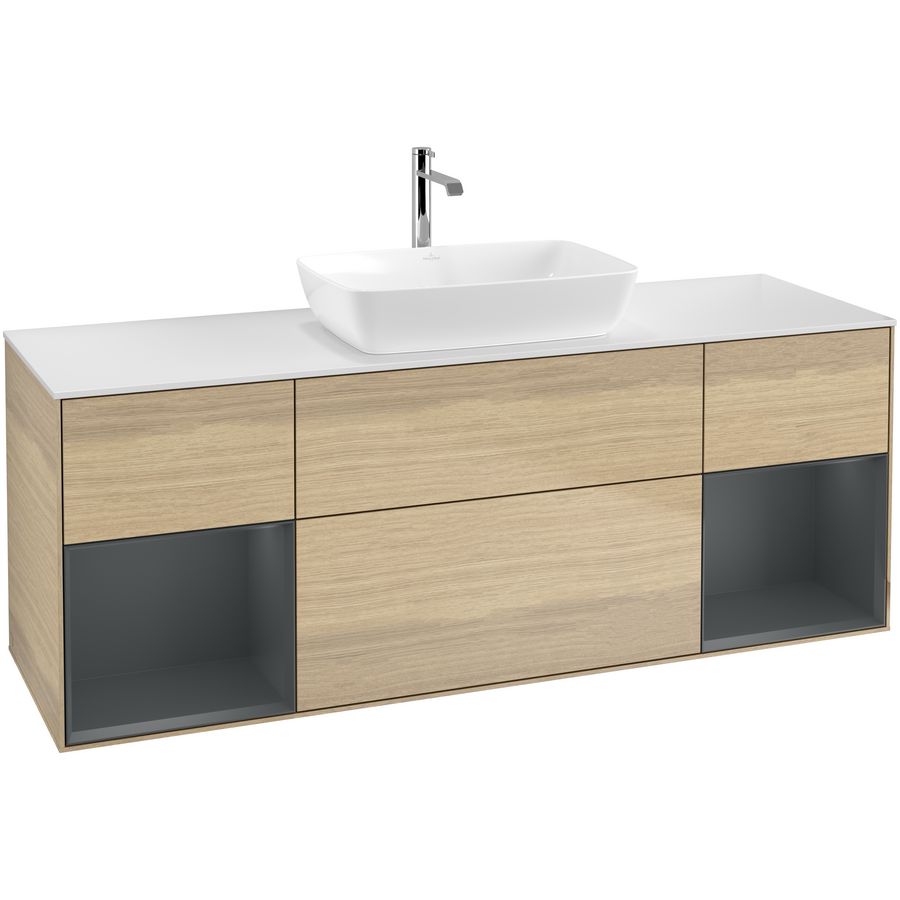 Wastafelonderkast Finion 1600x603x501mm Oak Veneer F861HGPC