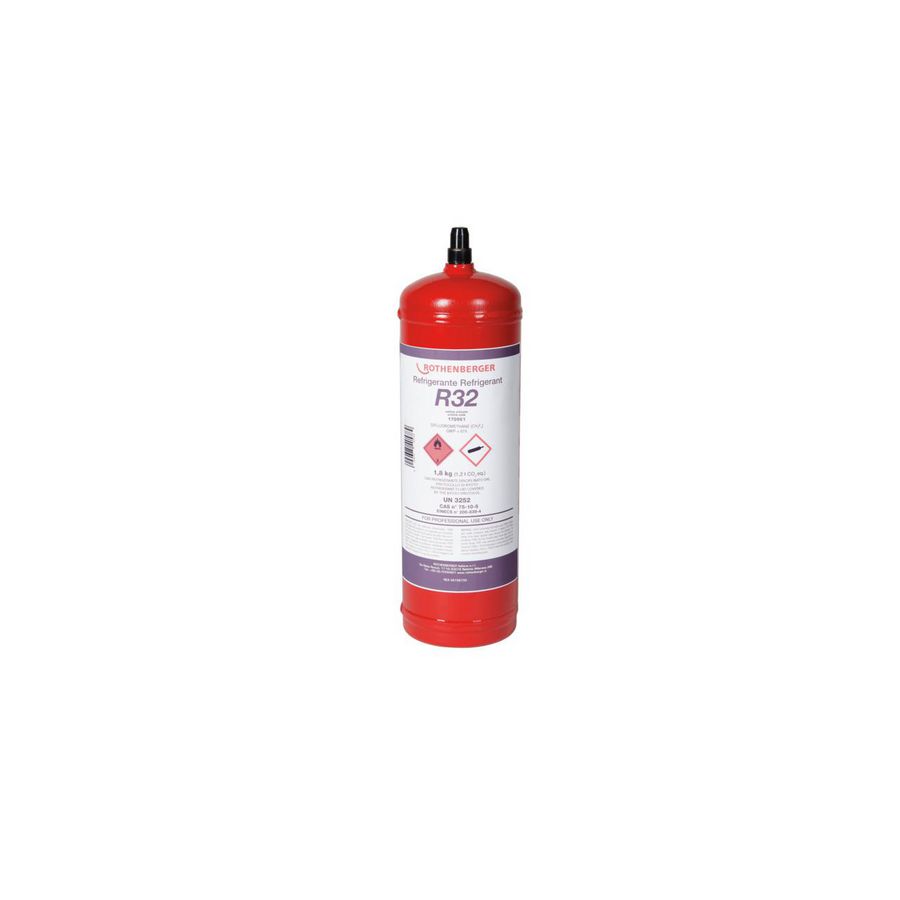Koudemiddel R32 stalen fles 2L              