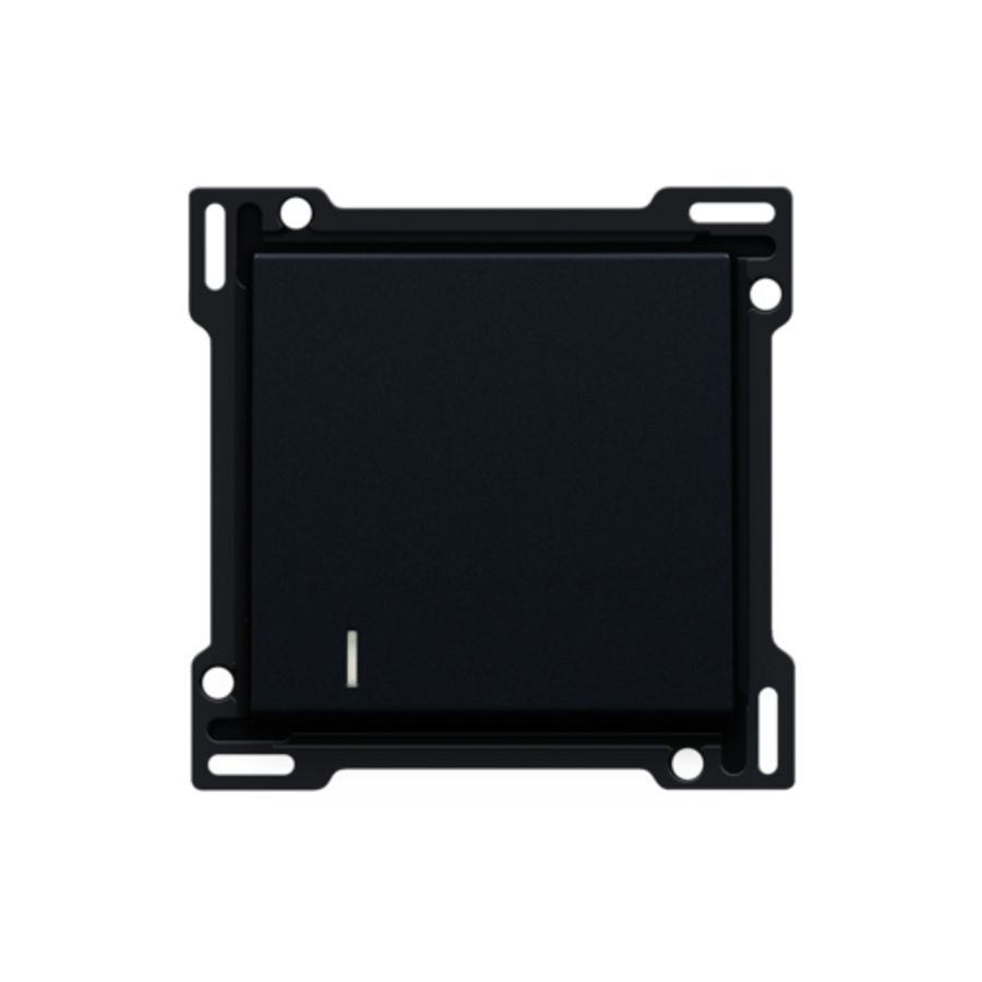 Afwerkingsset lens enkelvoudige schakelaar/knop black