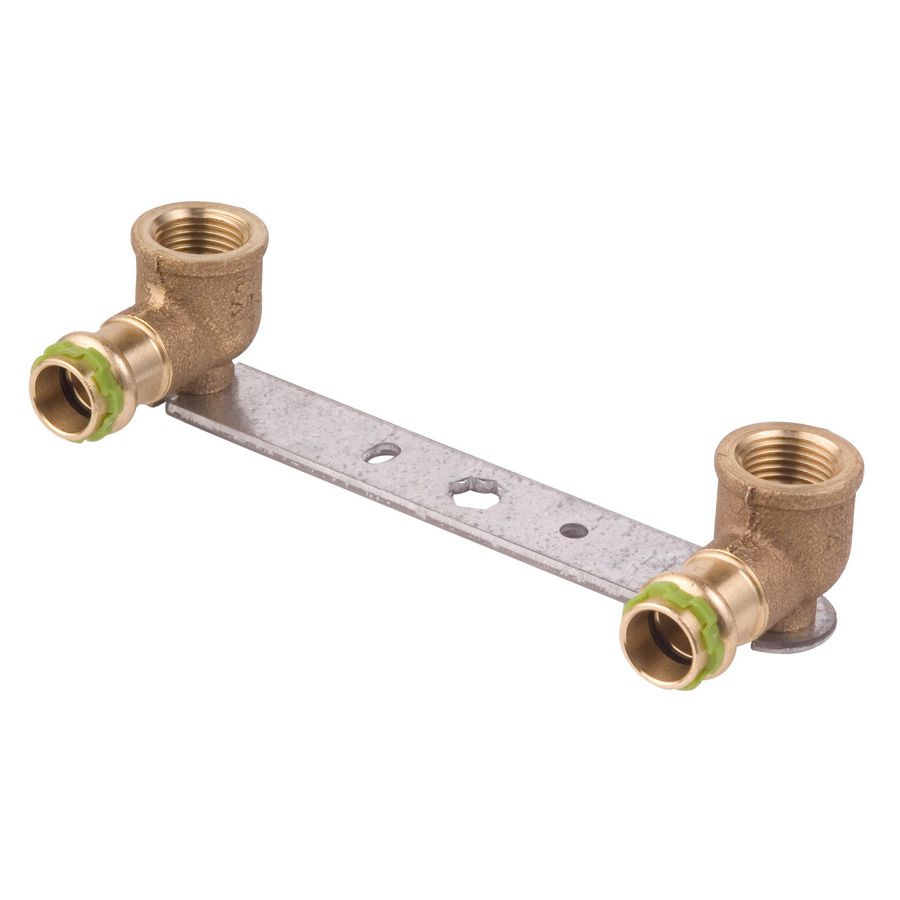 Muurplaat dubbel SudoPress Koper FF 15xRp1/2"bn.dr. HOH 150 SP4977GV