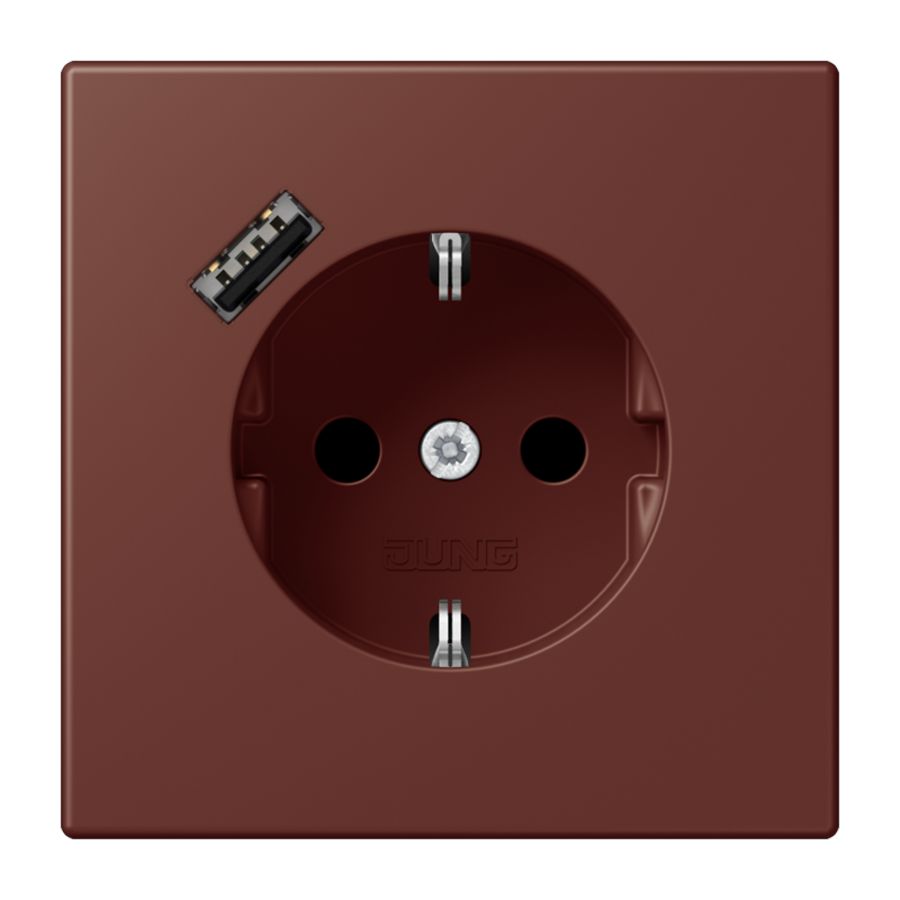 Wandcontactdoos met R/A + lader USB A Saf+ LC32120