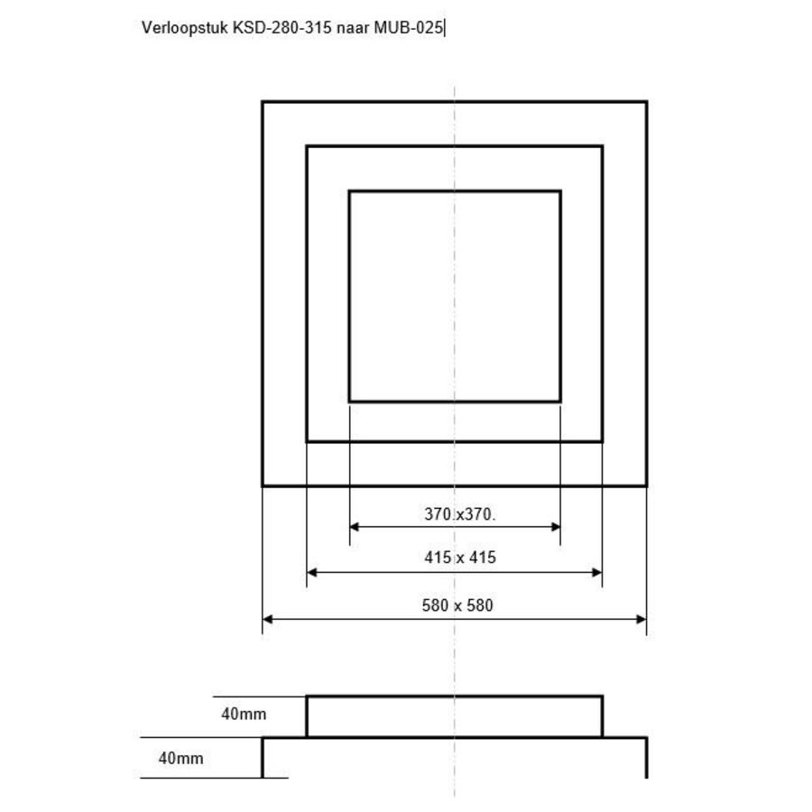 Verloopstuk KSD-280-315 naar MUB-025