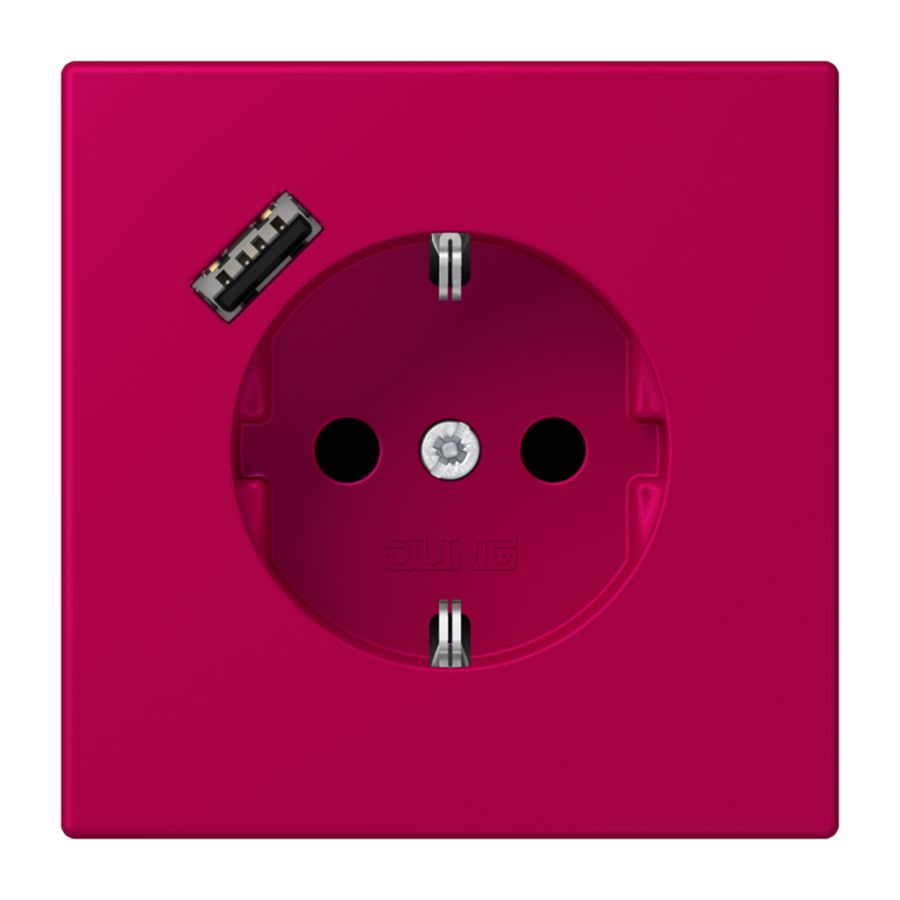 Wandcontactdoos met R/A + lader USB A Saf+ LC32101