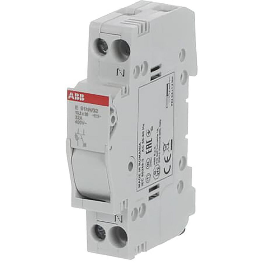 Zekeringhouder1p+n max 32A voor 103x38mm fuse