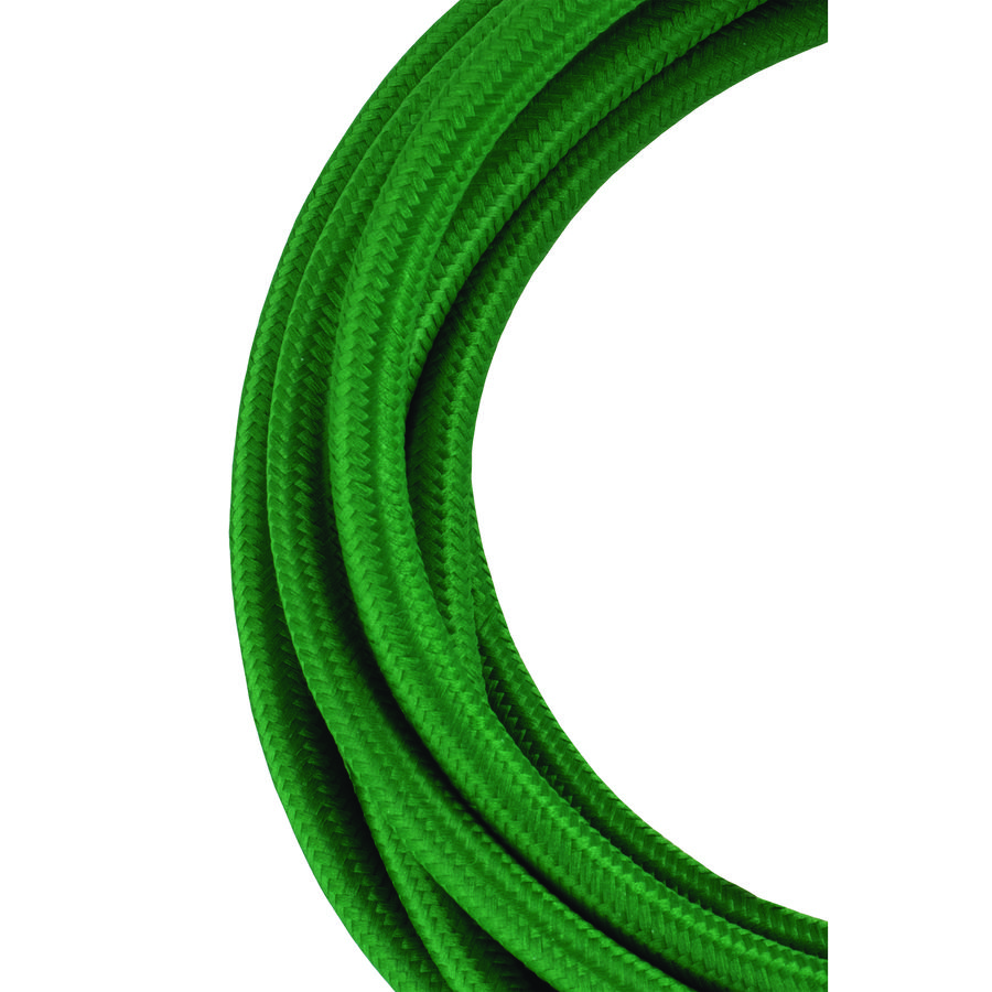 Lengte a 3m. Textielsnoer 2C 2x0,75mm² donker groen