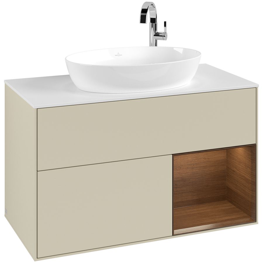 Wastafelonderkast Finion 1000x603x501mm S.Grey Matt Lacquer G901GNHJ
