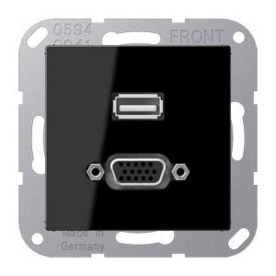 Afdekking A500 zwart voor USB/VGA