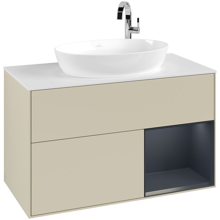 Wastafelonderkast Finion 1000x603x501mm S.Grey Matt Lacquer G901HGHJ