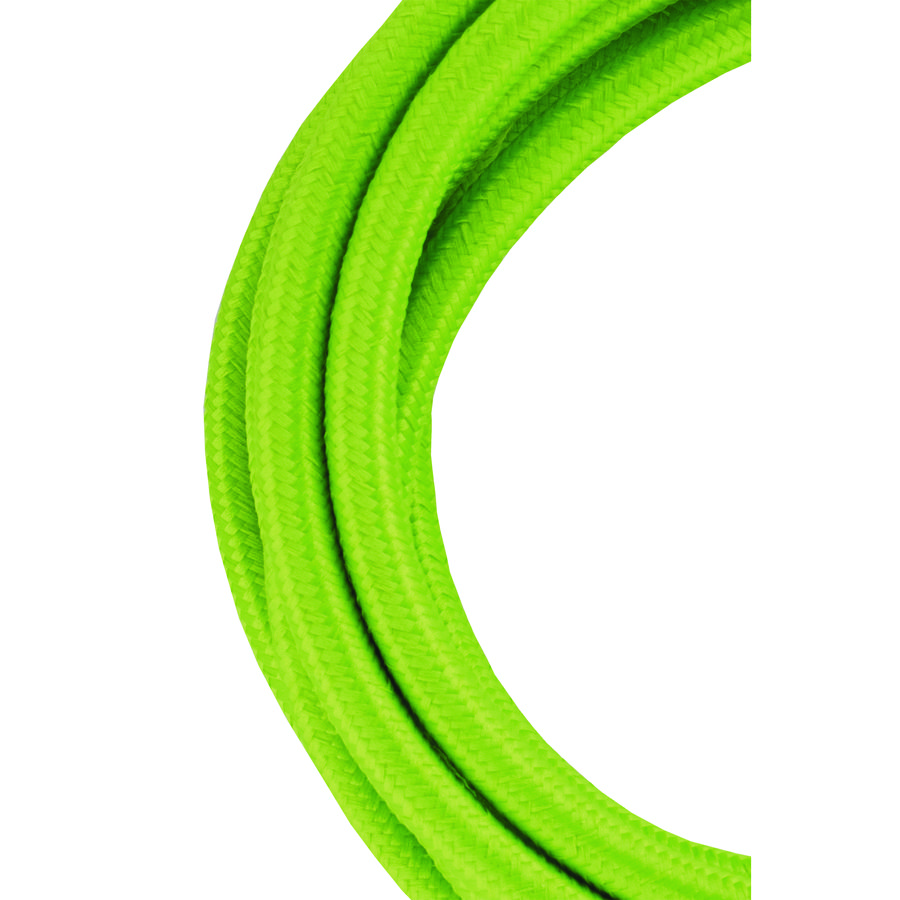 Lengte a 3m. Textielsnoer 2C 2x0,75mm² groen