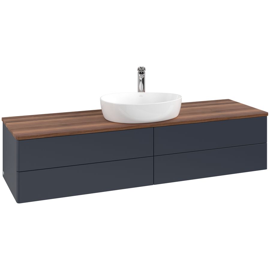 Wastafelonderkast Antao 1600x360x500mm Mid.Blue Matt Lacquer L25052HG
