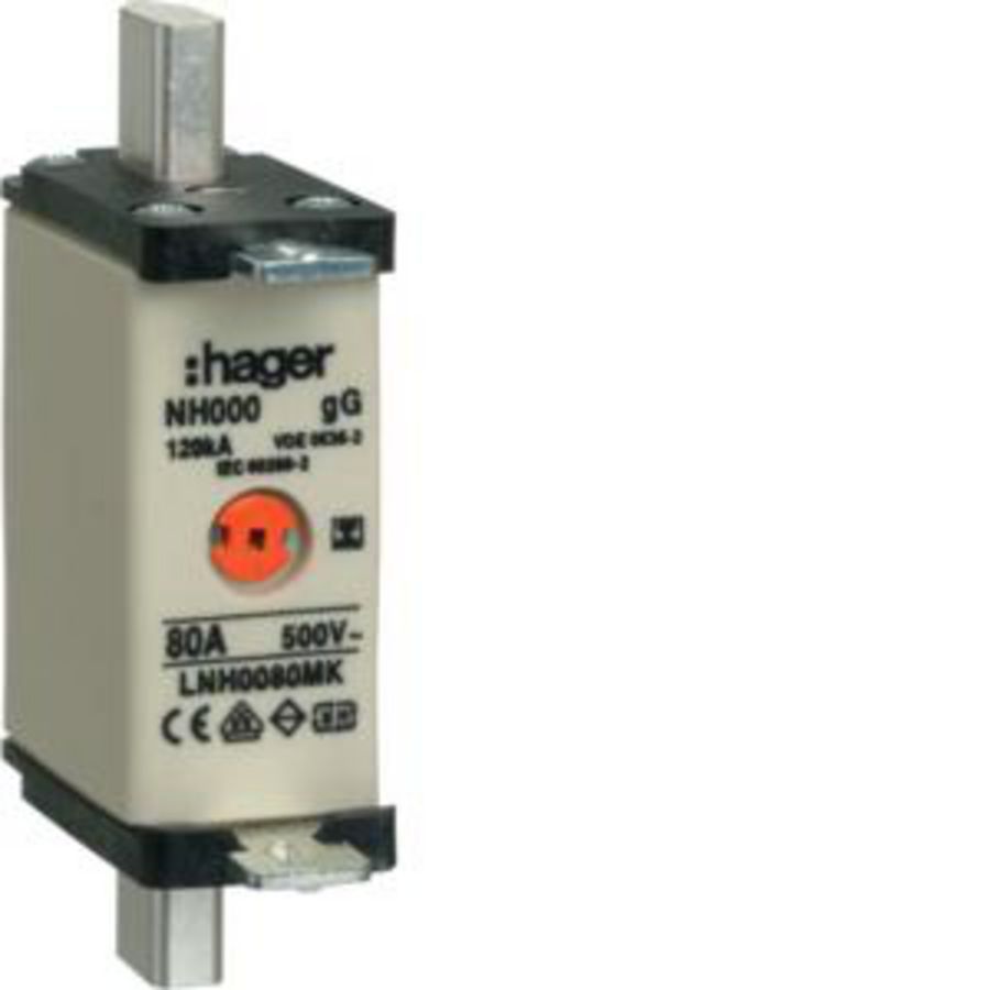 Mespatroon NH000 80A 500V gG combimelder geisoleerd VVE=3