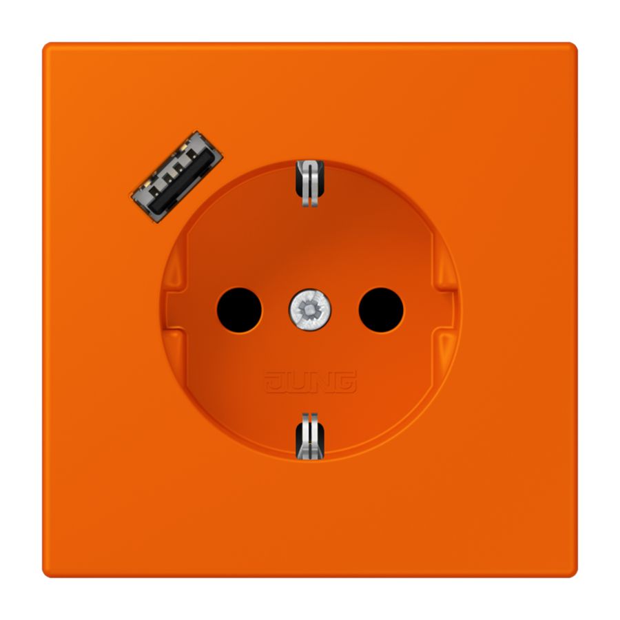 Wandcontactdoos met R/A + lader USB A Saf+ LC32080