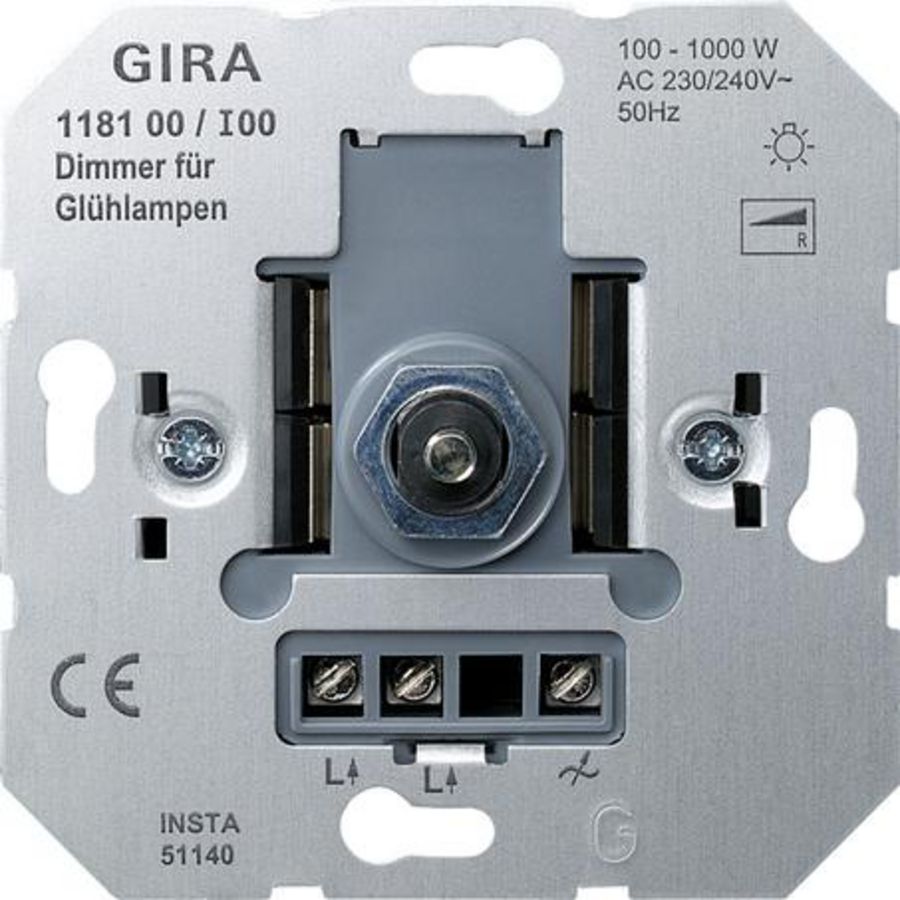 Gloeil.dim.-b.el. 100-1000 W druk-wis Basiselement