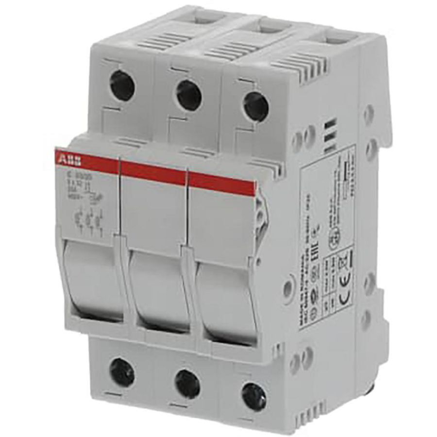 Zekeringafschakelhouder 3p max 20A voor 8,5x31,5mm