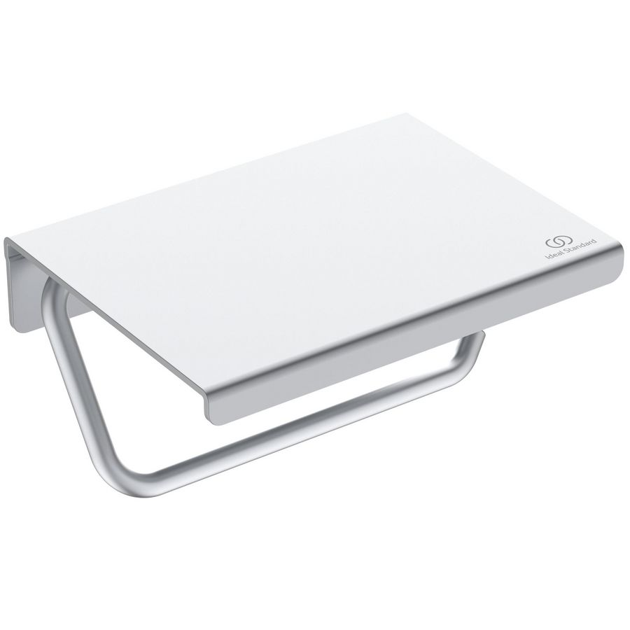 Closetrolhouder Alu+ met deksel Silver