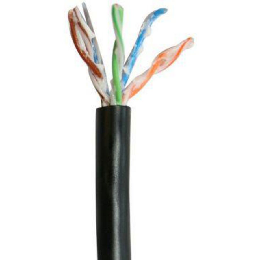 U/UTP CAT6 SOLID OUTDOOR PE 23 AWG BLACK 1.0mtr.