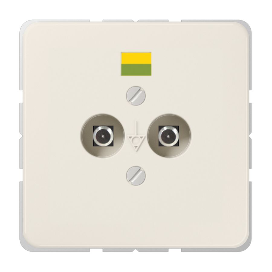 Potentiaal aardings contactdoos CD500 wit 2-vdg
