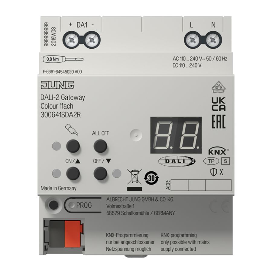 DALI-2 gateway Colour 1-voudig REG 4 TE Secure KNX