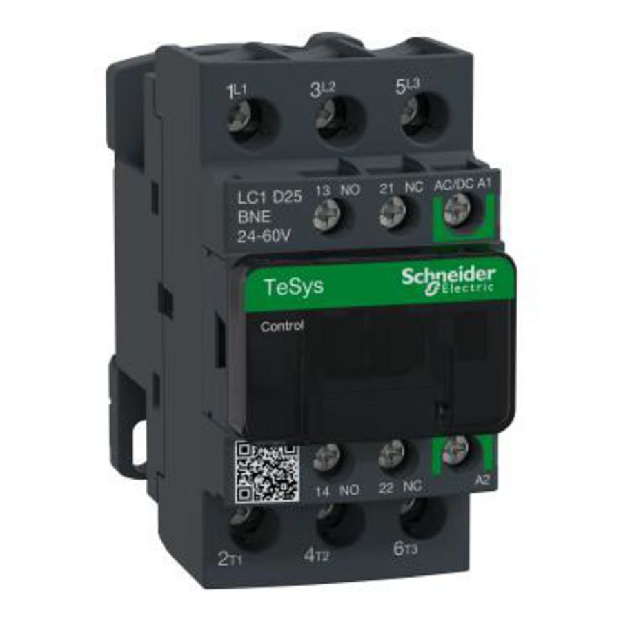 Contactor 3P 18A AC-3 <440V 24-60V AC/DC spo Green