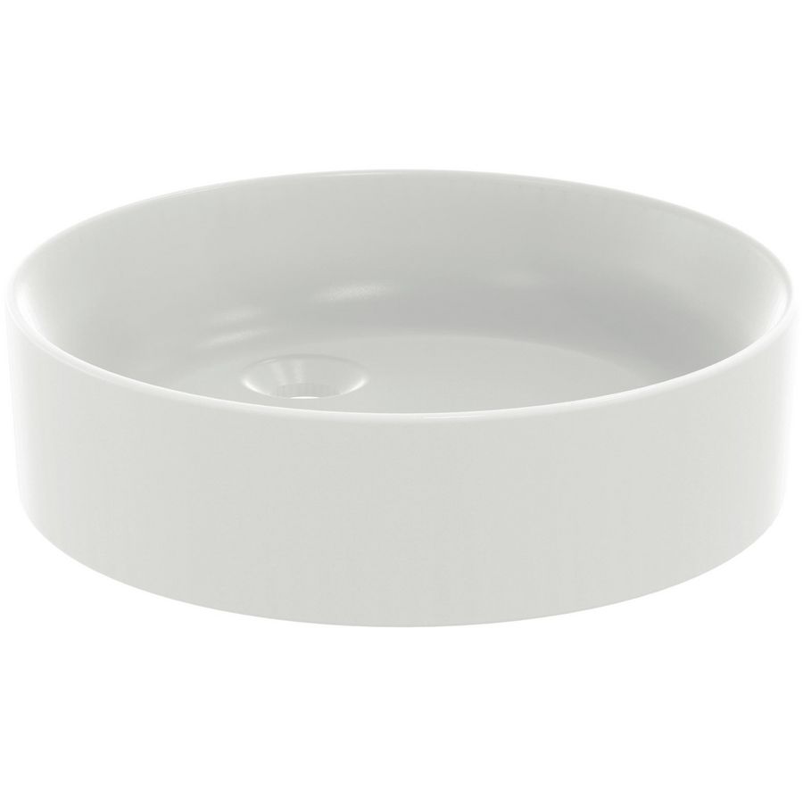 opbouwwastafel rond 45cm z.krngt. z.overl silk white T3696V1