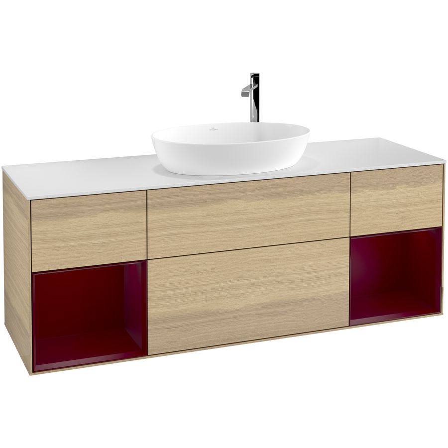 Wastafelonderkast Finion 1600x603x501mm Oak Veneer F981HBPC