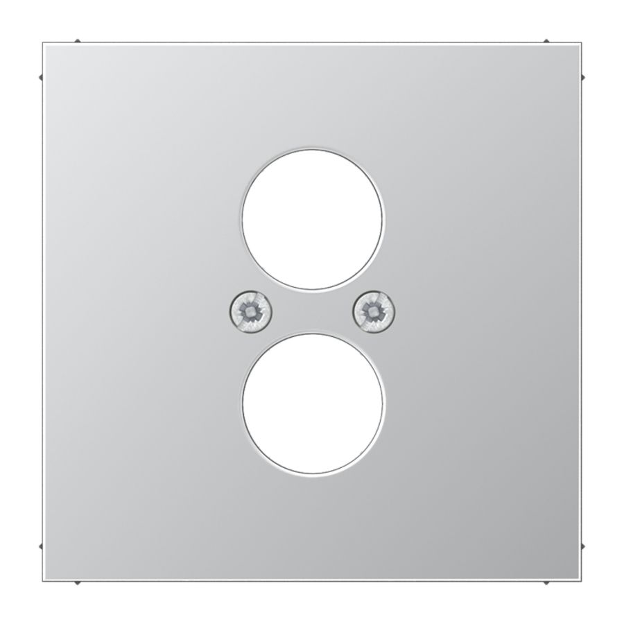 Afdekking aluminium voor 2 x BNC en L2S LS