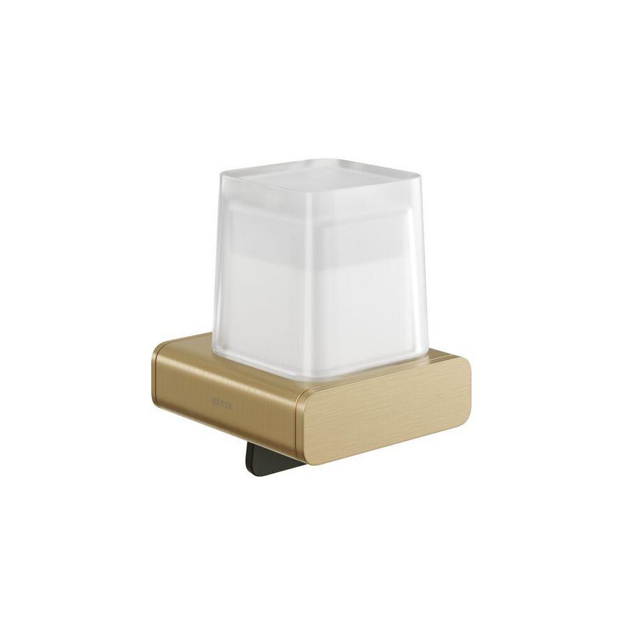 Zeepdispenser 200ml. goud gebor. met gesatineerd glas SHIFT