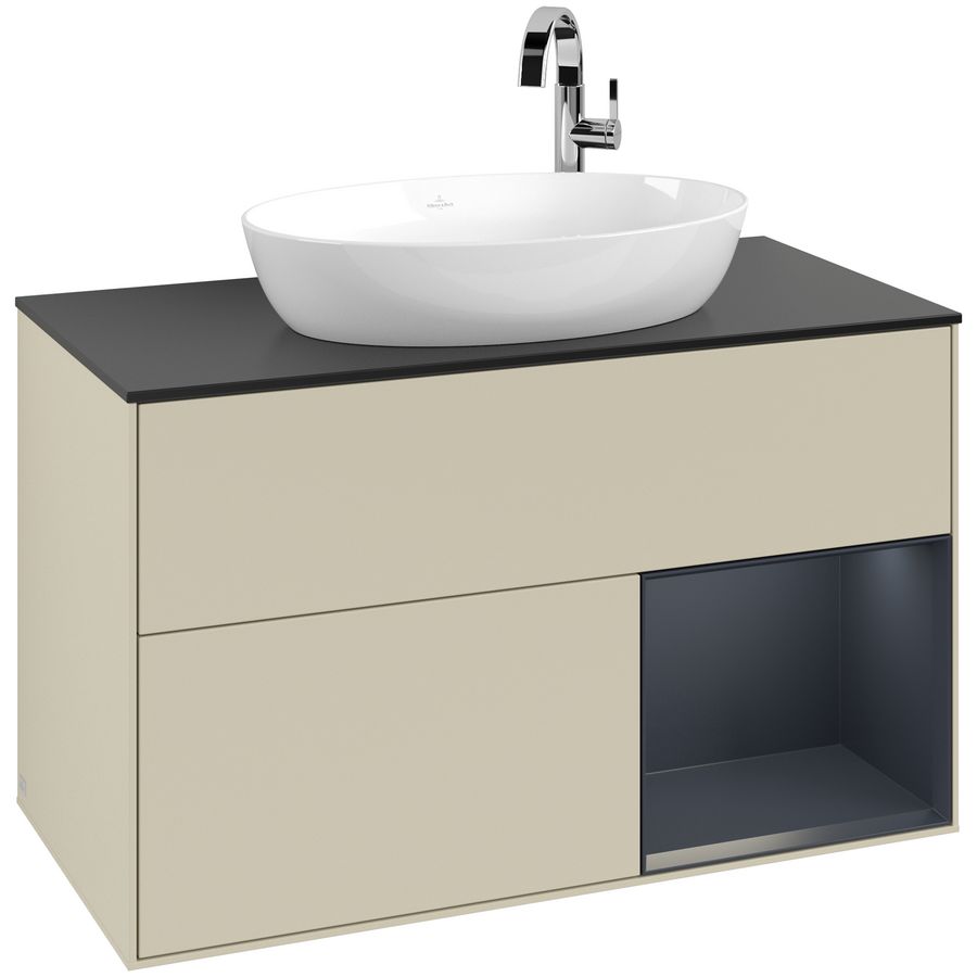Wastafelonderkast Finion 1000x603x501mm S.Grey Matt Lacquer G902HGHJ