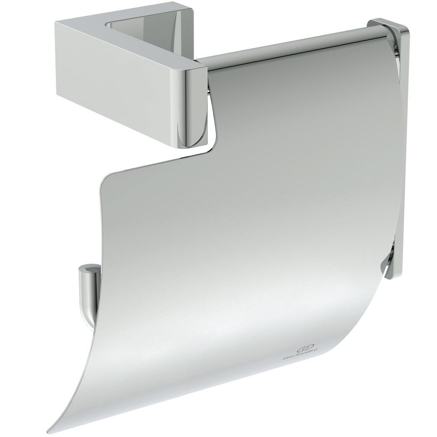 conca Closetrolhouder met klep rechthoekig chroom T4496AA