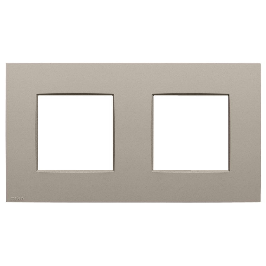 2-voudige afdekplaat met 71mm centerafstand Niko Intense claystone textured