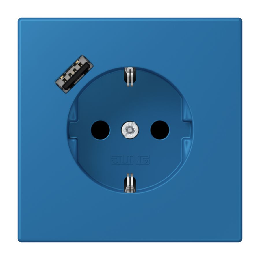 Wandcontactdoos met R/A + lader USB A Saf+ LC32030