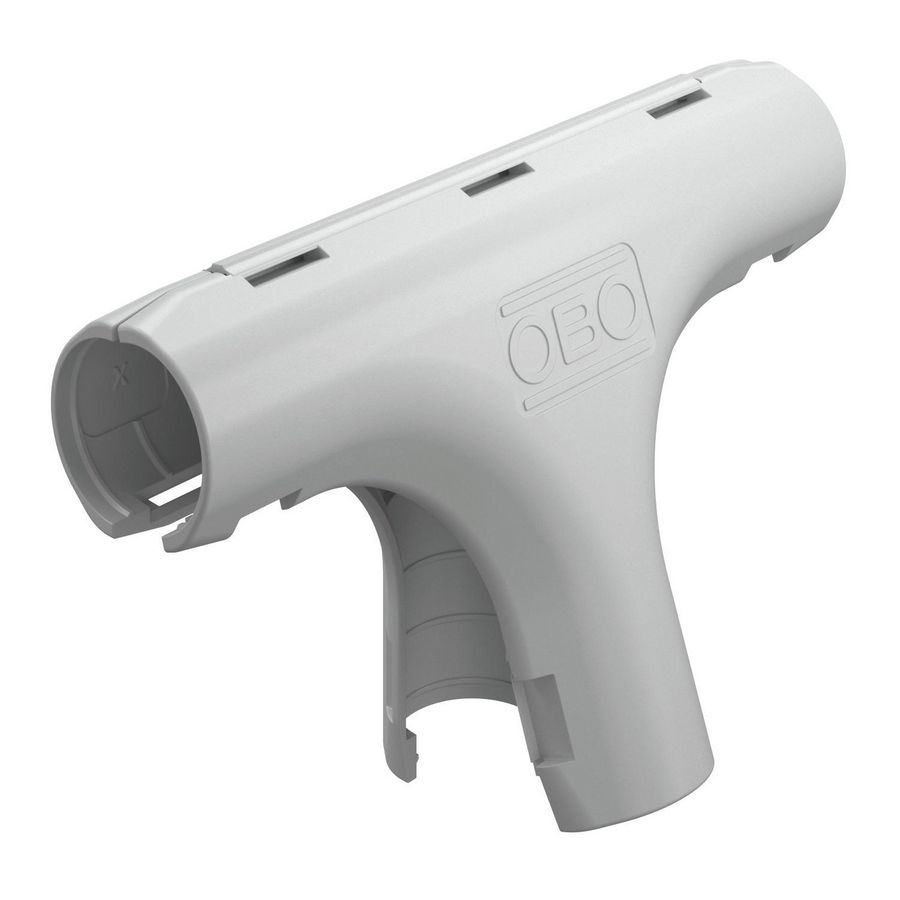 Quick-Pipe T-stuk M16 licht grijs RAL7035 VVE=10