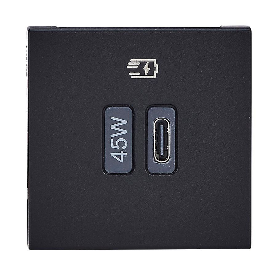 USB lader 45W C mat zwart Mosaic