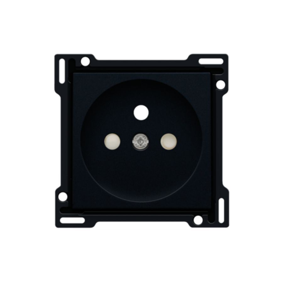 Afwerkingsset stopcontact penaarde/besch.afsl. black