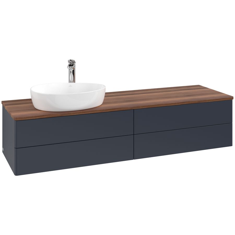 Wastafelonderkast Antao 1600x360x500mm Mid.Blue Matt Lacquer L26052HG