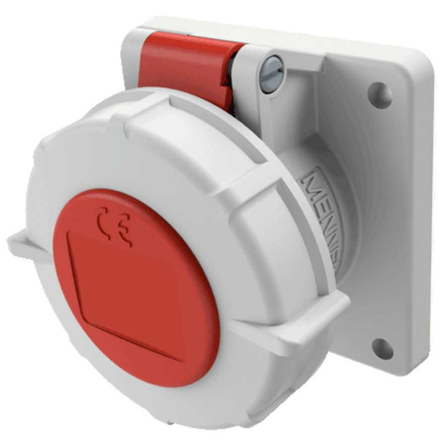 Inbouwwandcontactdoos 16A 3-polig  9H 400V IP67 TwinCONTACT
