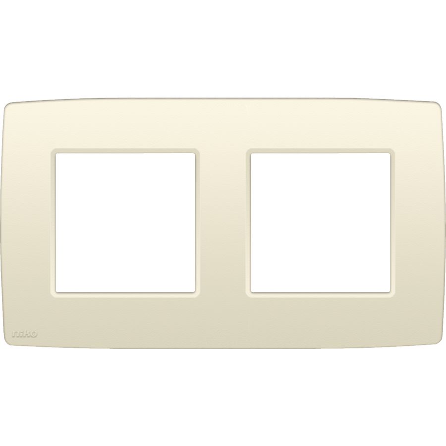 2-voudige afdekplaat hoh 71mm Original cream