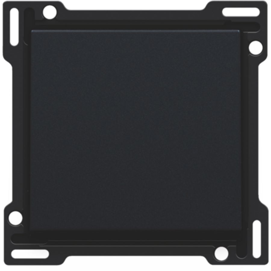 Afwerkingsset enkelv. schakelaar/drukknop black coated