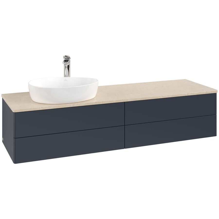 Wastafelonderkast Antao 1600x360x500mm Mid.Blue Matt Lacquer L26053HG