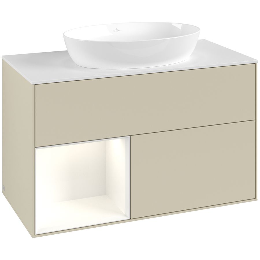 Wastafelonderkast Finion 1000x603x501mm S.Grey Matt Lacquer GA11GFHJ