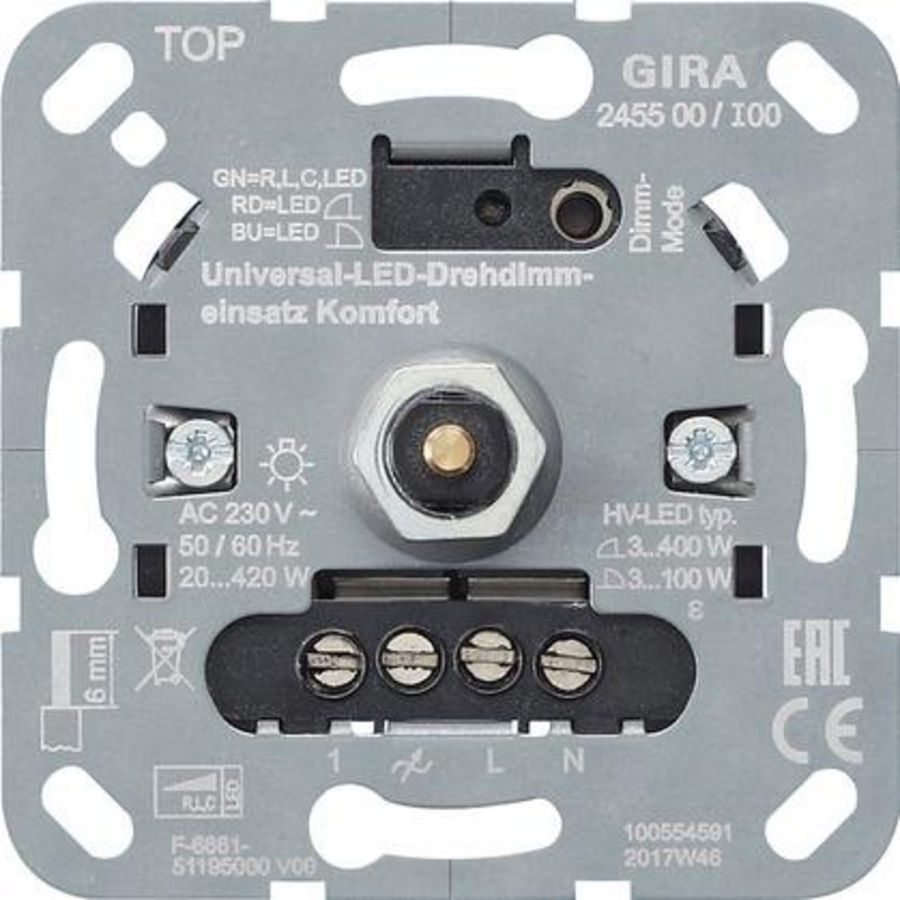 S3000 uni-led-draaidim.-b.el. Komfort Basiselement