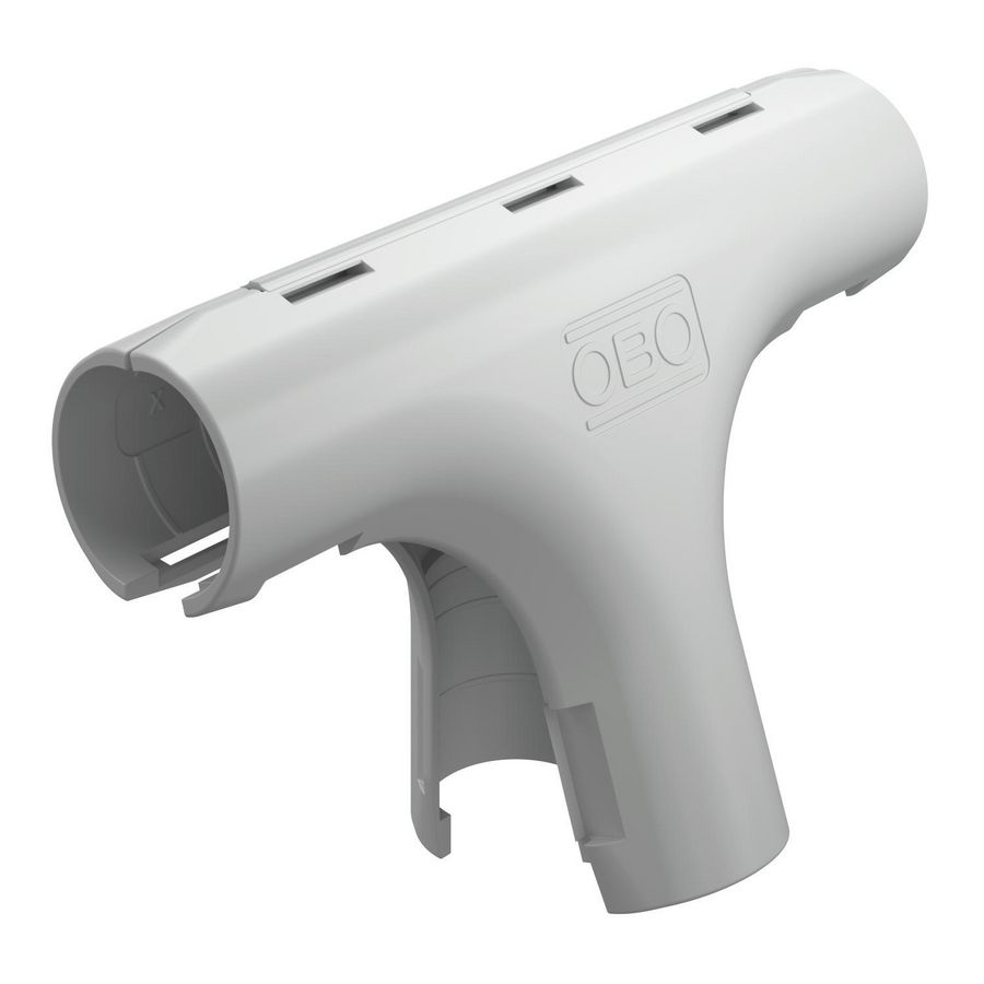 Quick-Pipe T-stuk M20 licht grijs RAL7035 VVE=5