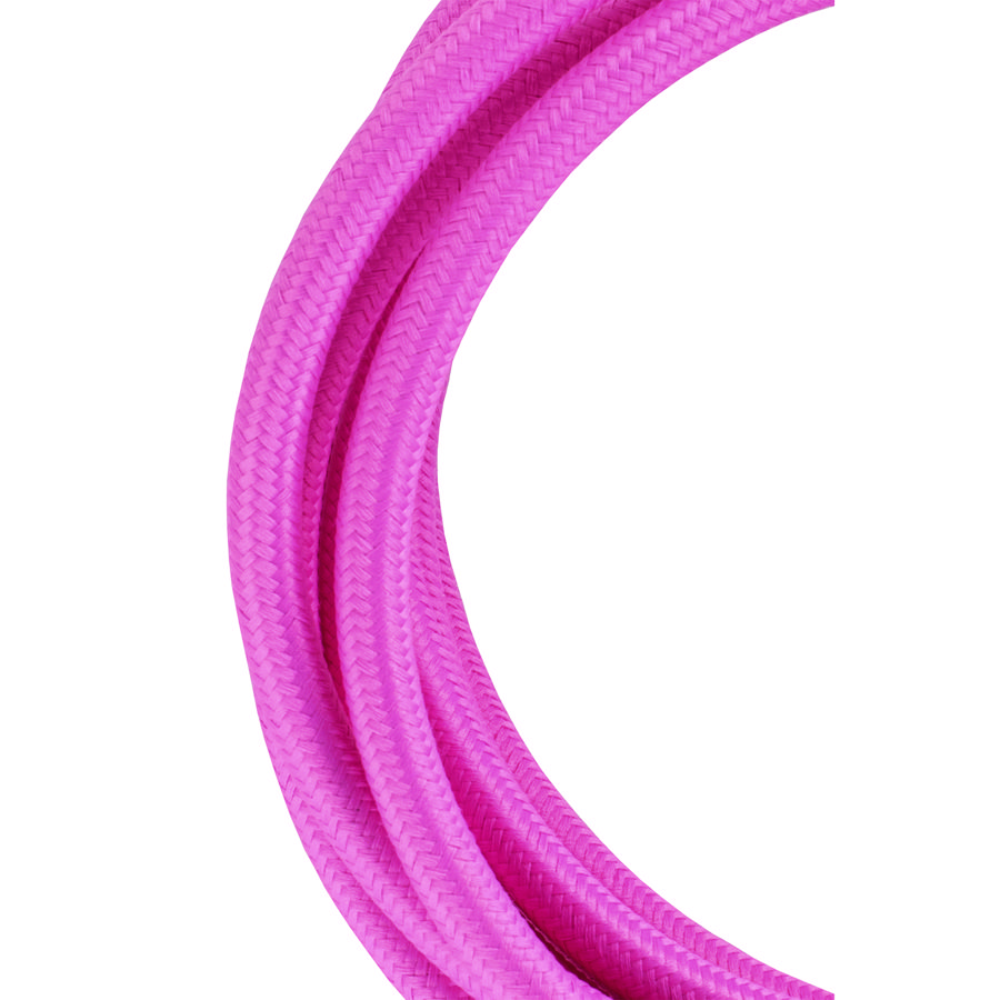 Lengte a 3m. Textielsnoer 2C 2x0,75mm² roze