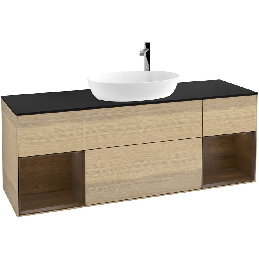 Wastafelonderkast Finion 1600x603x501mm Oak Veneer F982GNPC