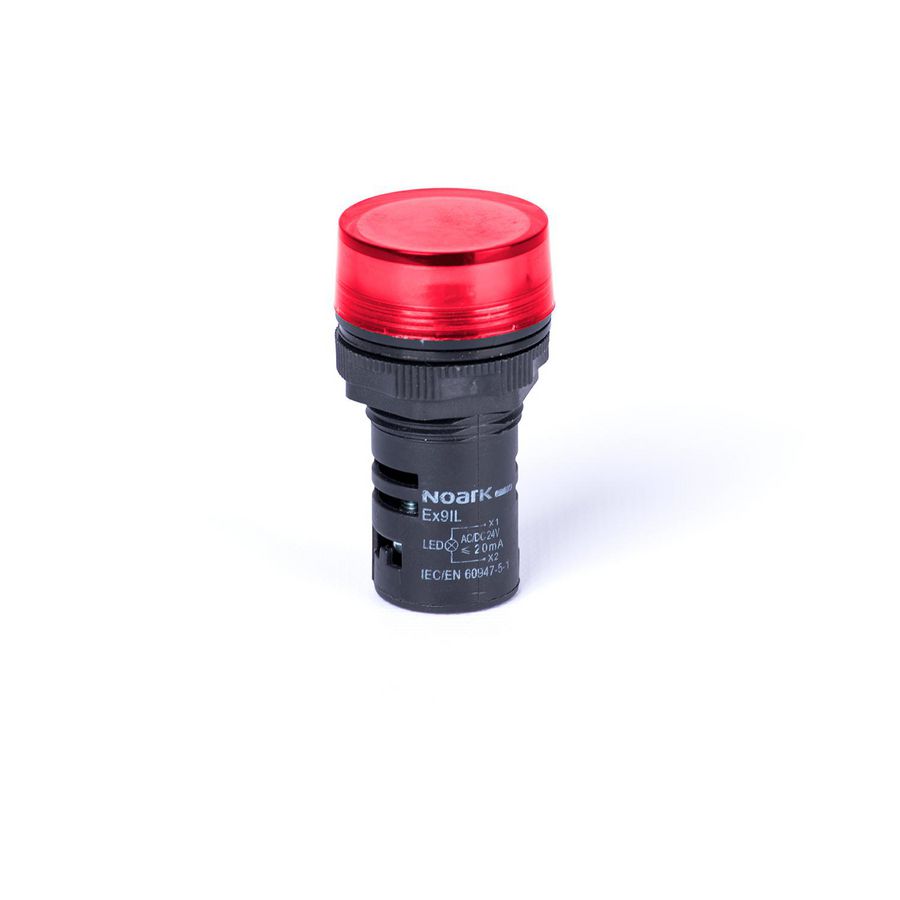 Signaallamp op paneel vlakke kop cap. rood 110V AC